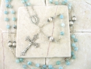 Larimar Wire Wrapped Rosary