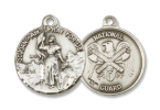 Sterling Silver St. Joan of Arc Military Pendant - National Guard