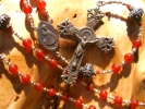 Carnelian Divine Infant of Prague Beaded Rosary