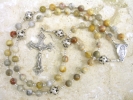 Crazy Lace Agate Rosary