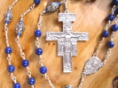 Lapis San Damiano Wire Wrapped Rosary