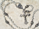 Moonstone Bali Silver Beaded Rosary