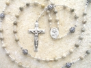 Petoskey Stone Sacred Heart Beaded Rosary