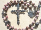 Rhodonite Beaded Rosary
