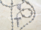 Saint Luke Sterling Silver Beaded Rosary